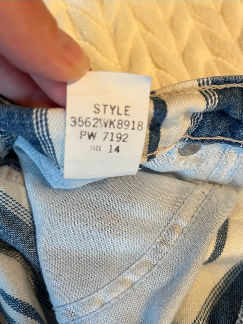 Northcrest Vintage Women Blue and White Stripe High-Waist Bermuda Shorts Size 14 - Picture 9 of 15